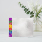 バーまたはバルミツワーサンキューエレガントイン花模様 サンキューカード (スタンド正面)