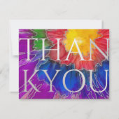 バーまたはバルミツワーサンキューエレガントイン花模様 サンキューカード (裏面)