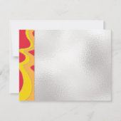 バーまたはバルミツワーサンキューエレガントウェーブ サンキューカード (正面)