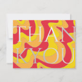 バーまたはバルミツワーサンキューエレガントウェーブ サンキューカード (裏面)