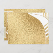 バーまたはバルミツワーサンキューユーエレガント金ゴールドTallit サンキューカード (正面/裏面)