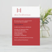 バーまたはバルミツワートラクリムソン招待状 招待状 (スタンド正面)