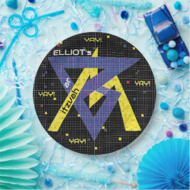 バーまたはバルミツワー紙プレートゲームオン ペーパープレート