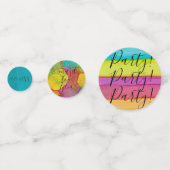 バーまたはバルミツワー紙吹雪の色のスプラッシュ コンフェッティ (正面)