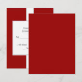 バーまたはバルミツワー返信カード{Red} 出欠カード (正面/裏面)