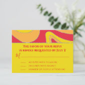 バーまたはバルミツワーRSVP銀色の波 出欠カード (スタンド正面)