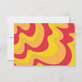 バーまたはバルミツワーRSVP銀色の波 出欠カード (裏面)