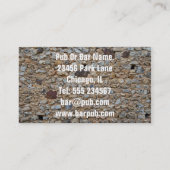 バーまたはパブの所有者または顧客の名刺 名刺 (裏面)