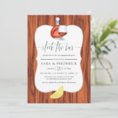 バーをストックする&グリル ラスティック 招待状 (スタンド正面)