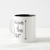 バーを上げて下さい ツートーンマグカップ (正面左)