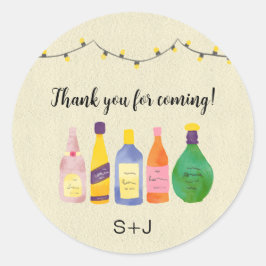 バーを満たす感謝の気持ちを表すステッカー ラウンドシール