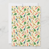 バーを満たす ウェディングシャワーの招待状 招待状 (裏面)