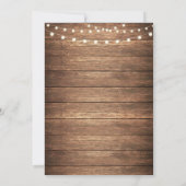 バーを満たせパーティー カップルシャワーリネンウッド 招待状 (裏面)