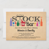 バーを満たせ ヴィンテージ新築パーティー招待状 招待状 (正面)