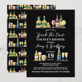 バーを満杯にパーティーエンゲージメントカップルシャワー 招待状 (正面/裏面)