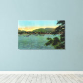 バーアイランドビューオブザバーハーバー キャンバスプリント (インサイチュ (ウッドフロア))