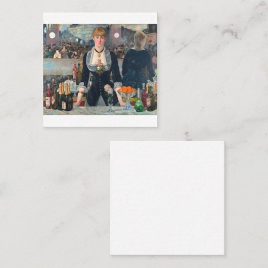 バーアットザフォリーベルゲールエドワードマネ スクエア名刺 (正面/裏面)