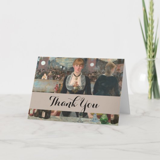 バーアットザフォリーベルジェーエドゥアードマネ サンキューカード (正面)