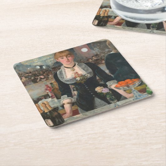 バーアットザフォリーベルジェーエドゥアードマネ スクエアペーパーコースター (アングル)