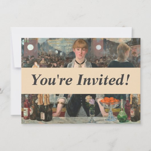 バーアットザフォリーベルジェーエドゥアードマネ 招待状 (正面)