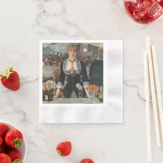 バーアットザフォリーベルジェーエドゥアードマネ 縁ありカクテルナプキン (インサイチュ)