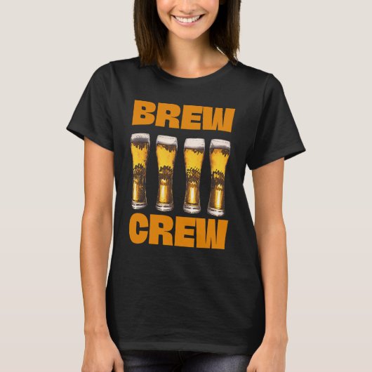 バーアルコールビールグラスビールティー Tシャツ (正面)