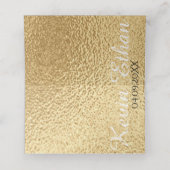 バーアンバルミツワーエレガント金ゴールドタルライト座席表 プレイスカード (内部開封)