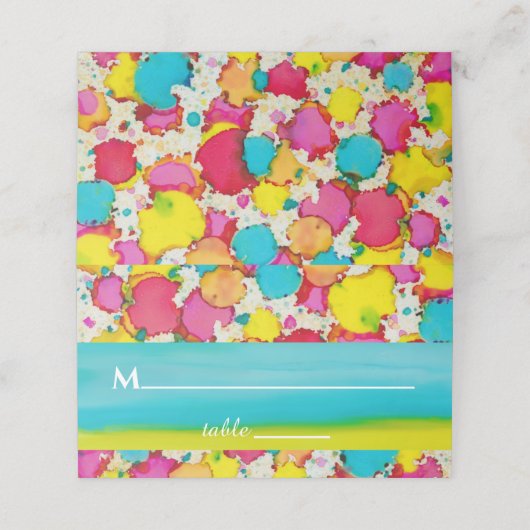 バーアンバルミツワーカラフル座席表 プレイスカード (外部開封)