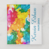 バーアンバルミツワートカラフルラット座席表 プレイスカード (内部開封)