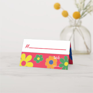 バーアンバルミツワー1960年代のテーマ座席表 プレイスカード