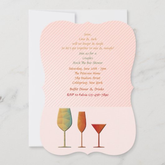 バーウェアストックザバーシャワー招待状 招待状 (正面)