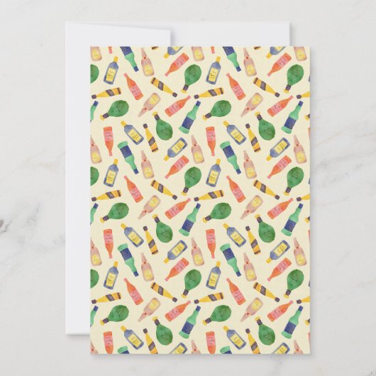 バーウェディングシャワーの招待 招待状 (裏面)