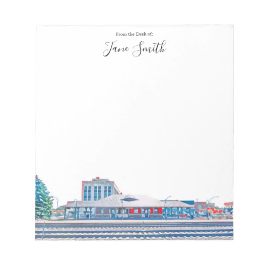 バーウパーソナライズされたィンデポ地区 ノートパッド (正面)