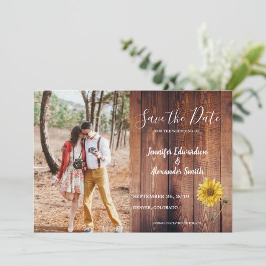 バーウ素朴ンウッドひまわり写真撮影国 セーブザデート (スタンド正面)