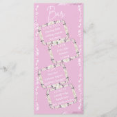 バーエレガントのドリンク結婚のメニューカードのスクリプト メニュー (正面)