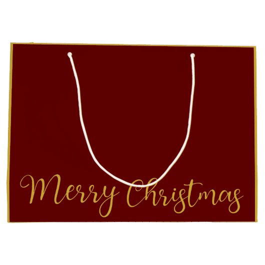 バーエレガントガンディと金ゴールドメリークリスマス ラージペーパーバッグ (裏面)