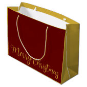 バーエレガントガンディと金ゴールドメリークリスマス ラージペーパーバッグ (裏面アングル)