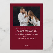 バーエレガントグンディと金ゴールドリボン弓2写真 箔シーズンカード (裏面)