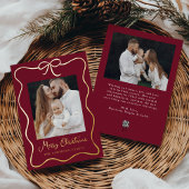 バーエレガントグンディと金ゴールドリボン弓2写真 箔シーズンカード