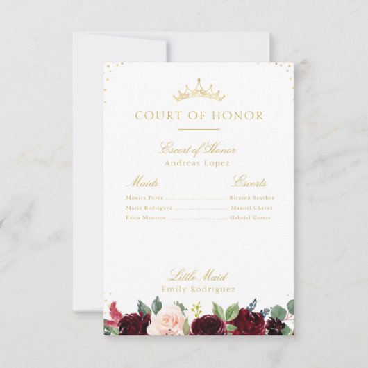 バーエレガントグンディフローラ裁判所 招待状 (正面)