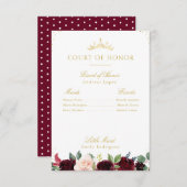 バーエレガントグンディフローラ裁判所 招待状 (正面/裏面)