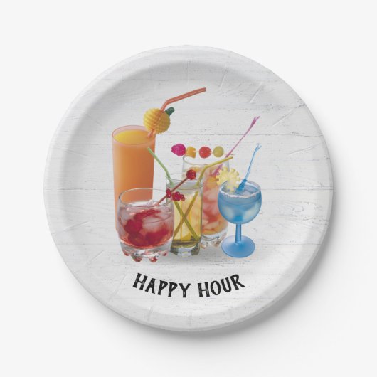 バーカクテルオンウッド ペーパープレート (正面)