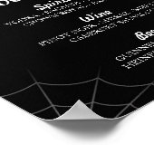 バーカクテルゴシックハロウィーンサインパーティードリンク ポスター (角)