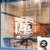 バーカスタマイズバーショップビジネスドアホワイト大 ウィンドウサイン (カフェ窓)