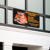 バーカスタマイズベキュースモーカーのモバイルビジネスバナー 横断幕 (ビルの外側)