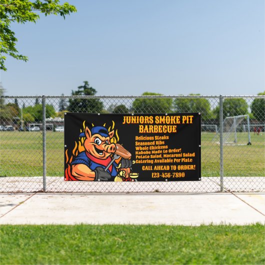 バーカスタマイズベキュースモーカーのモバイルビジネスバナー 横断幕 (インサイチュ)