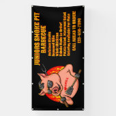 バーカスタマイズベキュースモーカーのモバイルビジネスバナー 横断幕 (縦)