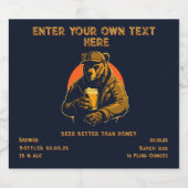 バーカスタマイズルを飲むアーバンベア ビールラベル (シングルラベル)