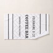 バーカスタムコーヒーモダンファームハウス ハンドタオル (ハンドタオル)