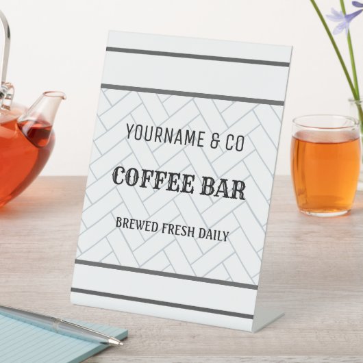 バーカスタムコーヒーモダンファームハウス 台座サイン (インサイチュ)